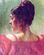 Cornelia Kuemmel The Lady in Red Spain oil painting artist